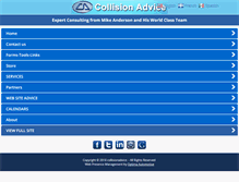 Tablet Screenshot of collisionadvice.com